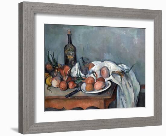 Nature Morte Aux Oignons (Still Life with Onions)-Paul Cézanne-Framed Giclee Print