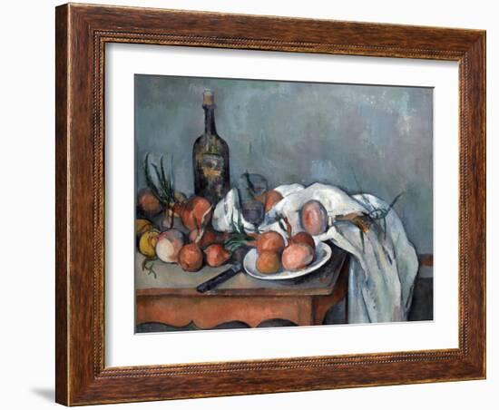 Nature Morte Aux Oignons (Still Life with Onions)-Paul Cézanne-Framed Giclee Print