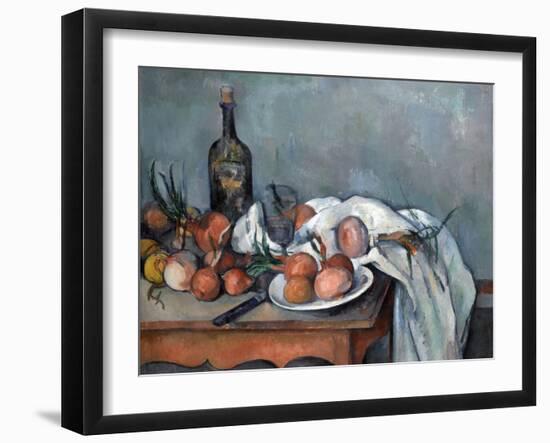 Nature Morte Aux Oignons (Still Life with Onions)-Paul Cézanne-Framed Giclee Print