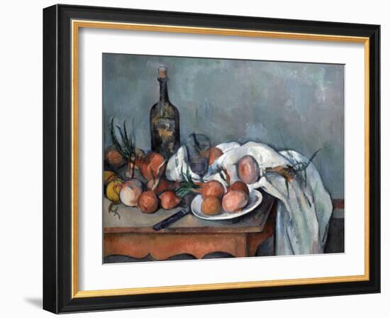 Nature Morte Aux Oignons (Still Life with Onions)-Paul Cézanne-Framed Giclee Print