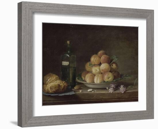 Nature morte aux pêches et à la brioche-Anne Vallayer-coster-Framed Giclee Print