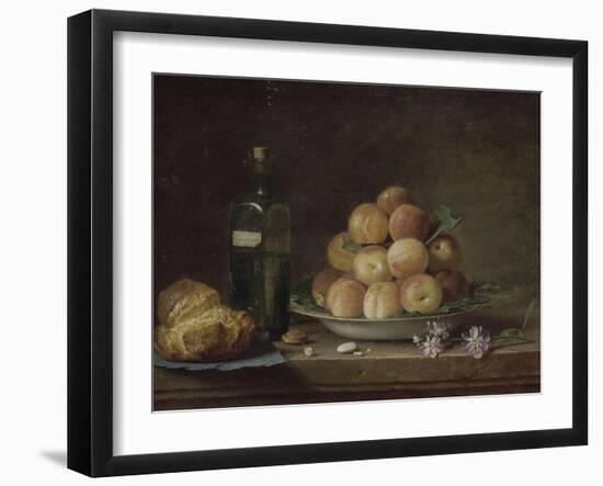 Nature morte aux pêches et à la brioche-Anne Vallayer-coster-Framed Giclee Print