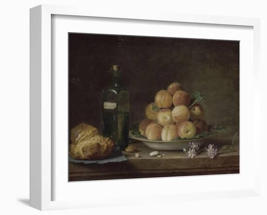 Nature morte aux pêches et à la brioche-Anne Vallayer-coster-Framed Giclee Print