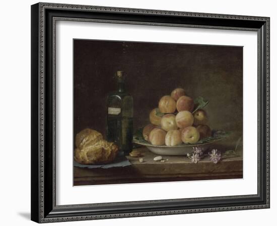 Nature morte aux pêches et à la brioche-Anne Vallayer-coster-Framed Giclee Print