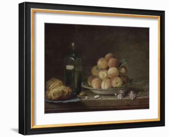 Nature morte aux pêches et à la brioche-Anne Vallayer-coster-Framed Giclee Print