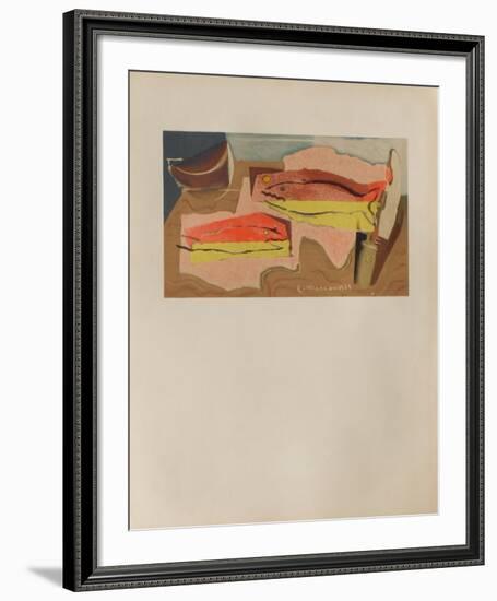 Nature morte aux poissons-Louis Marcoussis-Framed Art Print