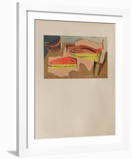 Nature morte aux poissons-Louis Marcoussis-Framed Art Print