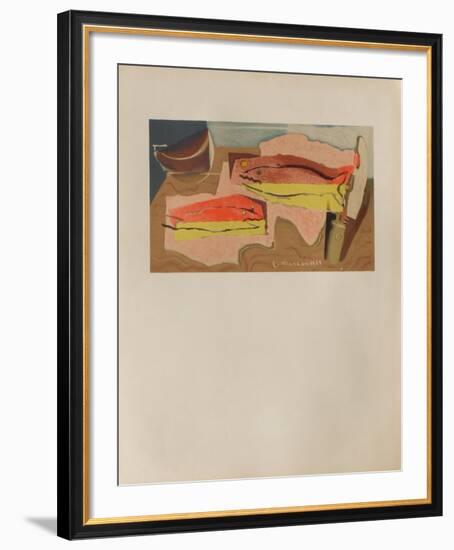 Nature morte aux poissons-Louis Marcoussis-Framed Art Print