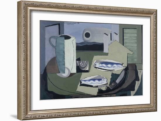 Nature morte aux poissons-Louis Marcoussis-Framed Giclee Print