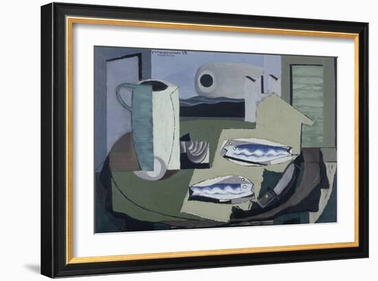 Nature morte aux poissons-Louis Marcoussis-Framed Giclee Print