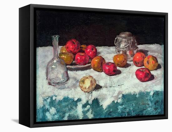 Nature Morte Aux Pommes  (Still Life with Apples) Peinture De Carl Schuch (1846-1903) 1889 Oil on-Carl Schuch-Framed Premier Image Canvas