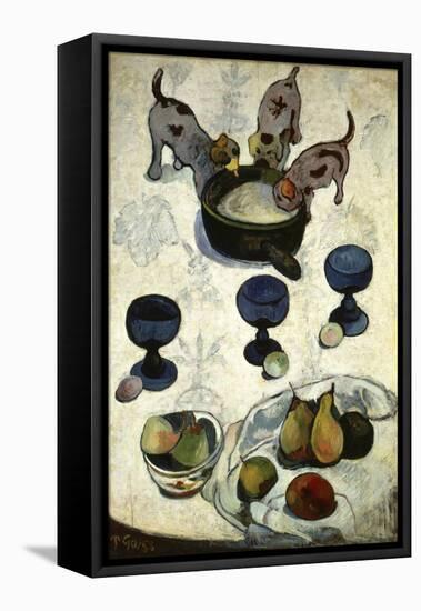 Nature Morte Aux Trois Chiots, c.1888-Paul Gauguin-Framed Premier Image Canvas