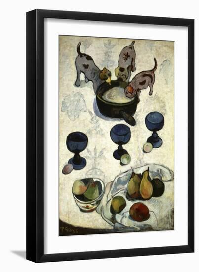 Nature Morte Aux Trois Chiots, c.1888-Paul Gauguin-Framed Giclee Print