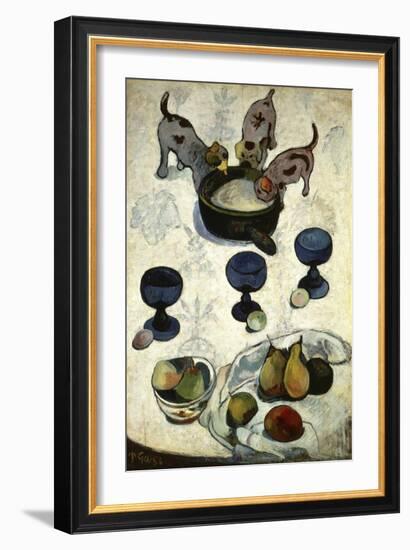 Nature Morte Aux Trois Chiots, c.1888-Paul Gauguin-Framed Giclee Print