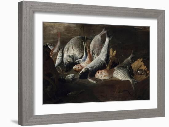 Nature morte. Poissons et crabes-Giuseppe Recco-Framed Giclee Print