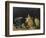 Nature morte : sucrier, poires et tasse bleue-Paul Cézanne-Framed Giclee Print