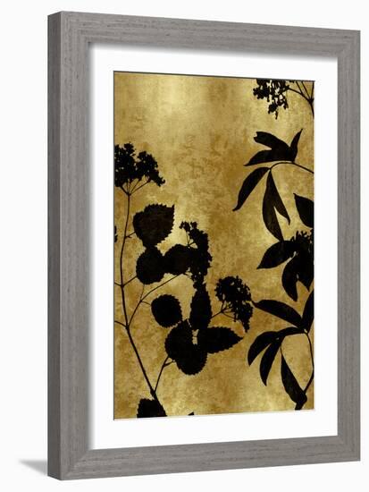 Nature Panel Black on Gold II-Danielle Carson-Framed Art Print