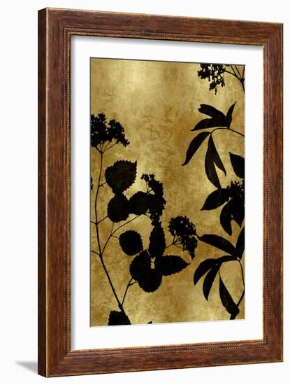 Nature Panel Black on Gold II-Danielle Carson-Framed Art Print