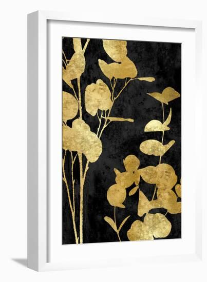 Nature Panel Gold on Black II-Danielle Carson-Framed Art Print