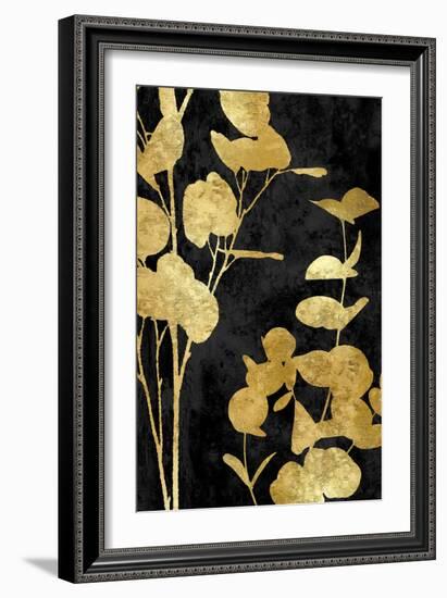 Nature Panel Gold on Black II-Danielle Carson-Framed Art Print