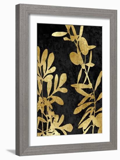 Nature Panel Gold on Black III-Danielle Carson-Framed Art Print