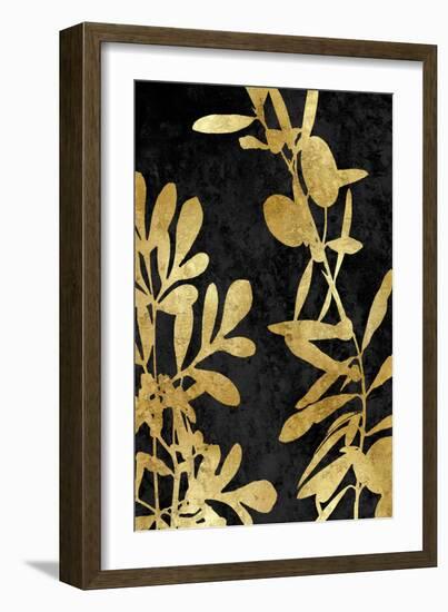 Nature Panel Gold on Black III-Danielle Carson-Framed Art Print