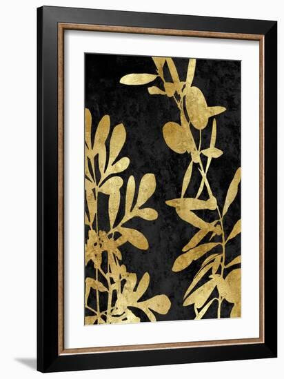 Nature Panel Gold on Black III-Danielle Carson-Framed Art Print