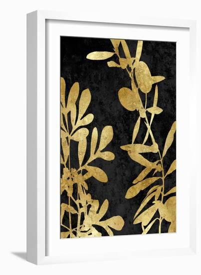 Nature Panel Gold on Black III-Danielle Carson-Framed Art Print