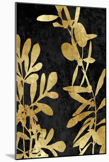 Nature Panel Gold on Black III-Danielle Carson-Mounted Art Print