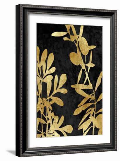 Nature Panel Gold on Black III-Danielle Carson-Framed Art Print