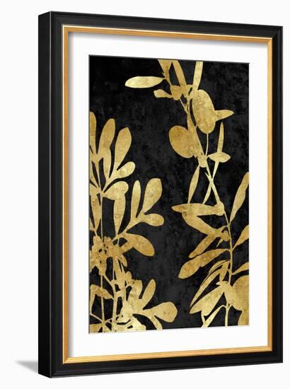 Nature Panel Gold on Black III-Danielle Carson-Framed Art Print