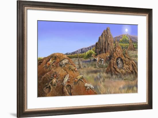 Nature Recycles Spread 15 Termites-Cathy Morrison Illustrates-Framed Giclee Print