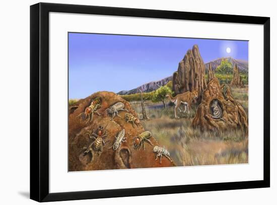 Nature Recycles Spread 15 Termites-Cathy Morrison Illustrates-Framed Giclee Print