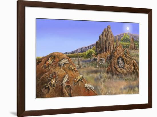 Nature Recycles Spread 15 Termites-Cathy Morrison Illustrates-Framed Giclee Print