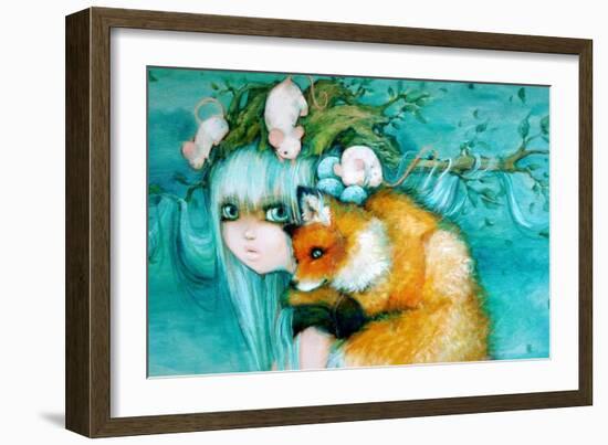 Nature's Tree Princess-Camilla D'Errico-Framed Premium Giclee Print