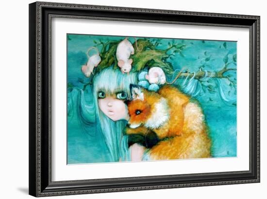 Nature's Tree Princess-Camilla D'Errico-Framed Premium Giclee Print