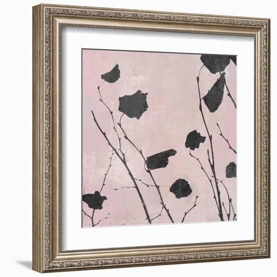 Nature Silhouette on Blush I-Danielle Carson-Framed Art Print