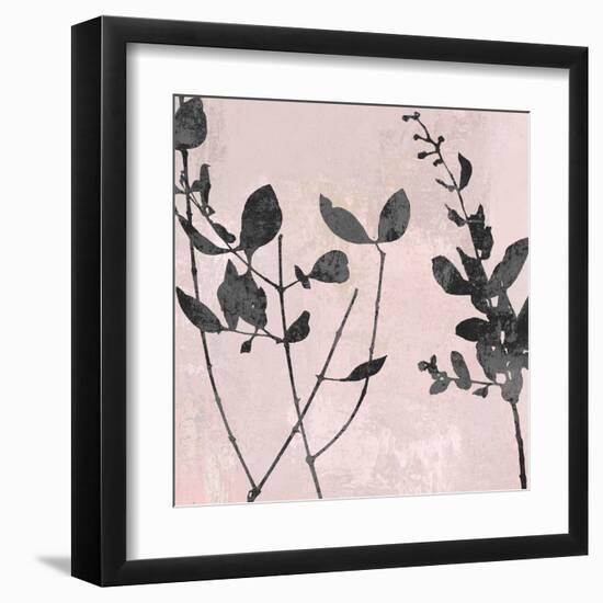 Nature Silhouette on Blush II-Danielle Carson-Framed Art Print