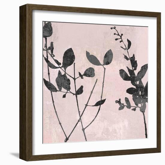 Nature Silhouette on Blush II-Danielle Carson-Framed Art Print