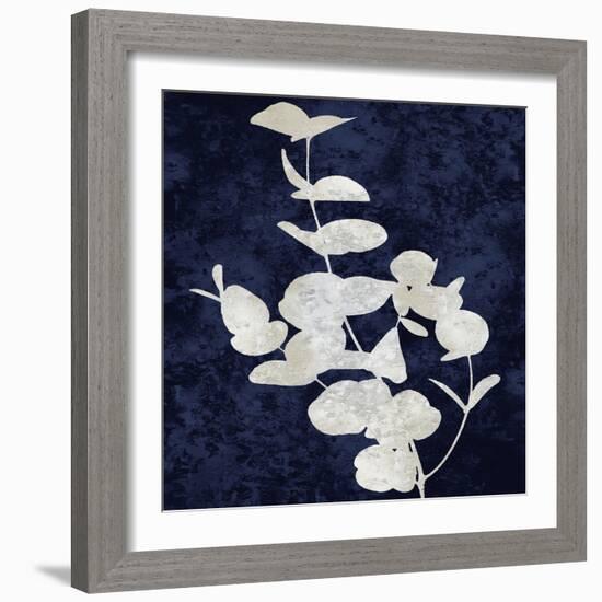 Nature White on Blue I-Danielle Carson-Framed Art Print