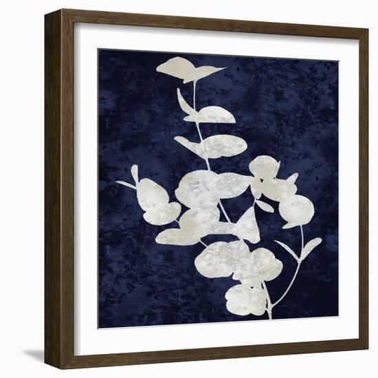 Nature White on Blue I-Danielle Carson-Framed Art Print