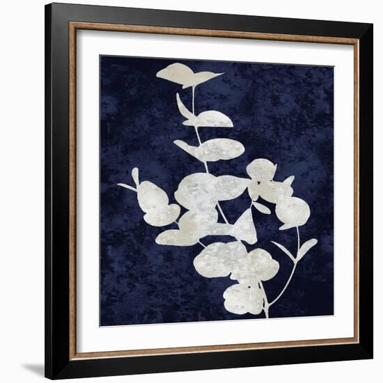 Nature White on Blue I-Danielle Carson-Framed Art Print