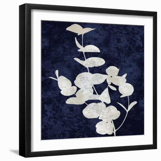 Nature White on Blue I-Danielle Carson-Framed Art Print