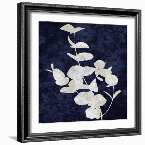 Nature White on Blue I-Danielle Carson-Framed Art Print