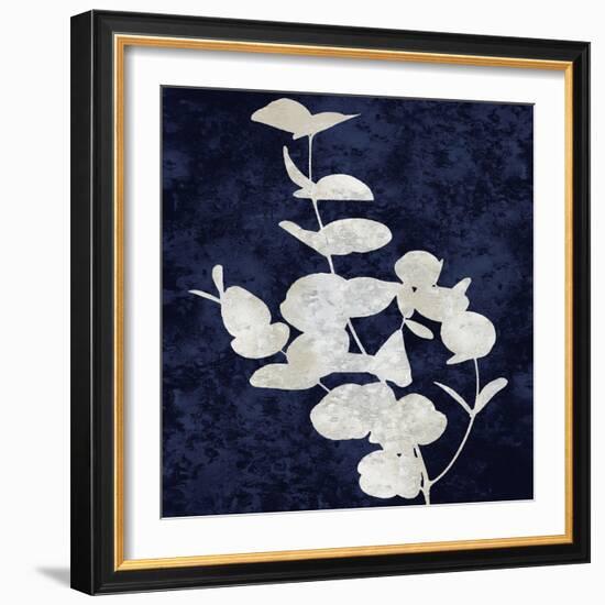 Nature White on Blue I-Danielle Carson-Framed Art Print