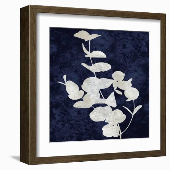 Nature White on Blue I-Danielle Carson-Framed Art Print
