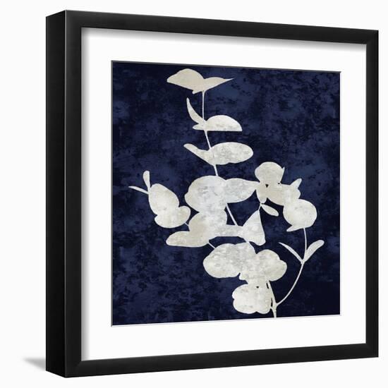 Nature White on Blue I-Danielle Carson-Framed Art Print