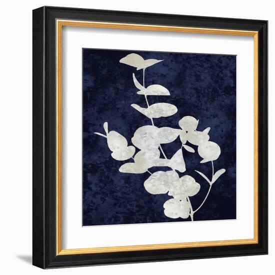 Nature White on Blue I-Danielle Carson-Framed Art Print