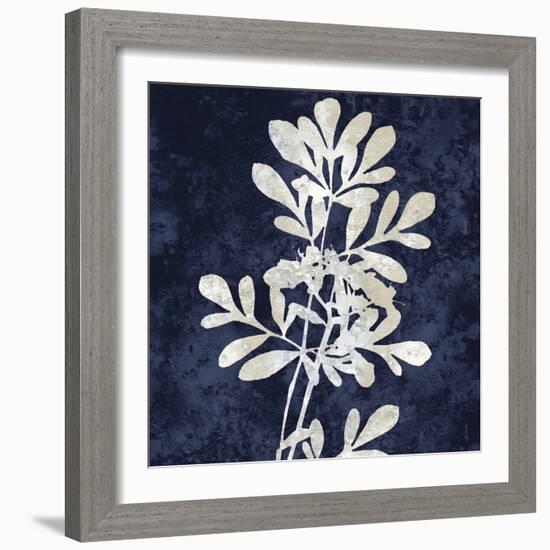 Nature White on Blue II-Danielle Carson-Framed Art Print