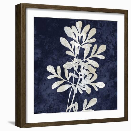 Nature White on Blue II-Danielle Carson-Framed Art Print